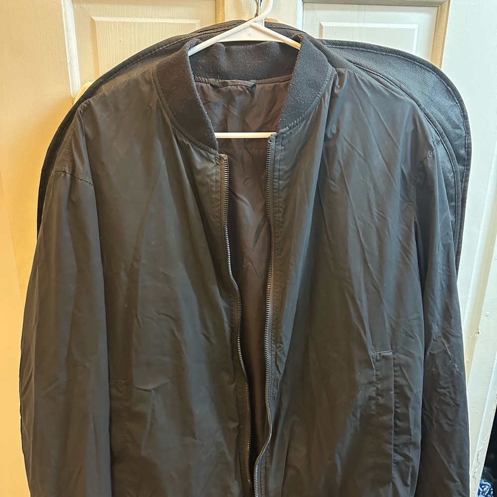 Zara Men's Dark Bomber Jacket